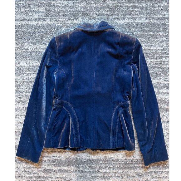 Laundry Dark Blue Velvet Blazer - Picture 2 of 4
